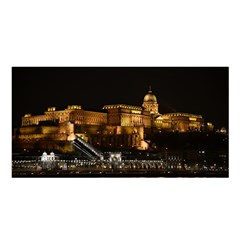 Budapest Buda Castle Building Scape Satin Shawl by Sudhe