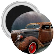 Auto Old Car Automotive Retro 3  Magnets by Sudhe