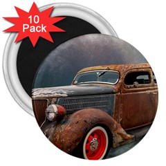 Auto Old Car Automotive Retro 3  Magnets (10 Pack)  by Sudhe