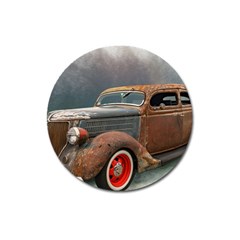 Auto Old Car Automotive Retro Magnet 3  (round) by Sudhe