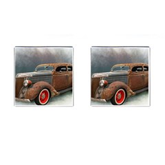 Auto Old Car Automotive Retro Cufflinks (square) by Sudhe