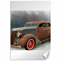 Auto Old Car Automotive Retro Canvas 12  X 18  by Sudhe