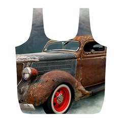 Auto Old Car Automotive Retro Full Print Recycle Bag (l) by Sudhe