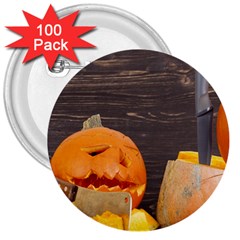 Old Crumpled Pumpkin 3  Buttons (100 Pack)  by rsooll