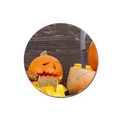 Old Crumpled Pumpkin Magnet 3  (round) by rsooll