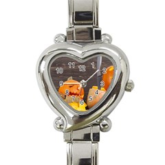 Old Crumpled Pumpkin Heart Italian Charm Watch by rsooll