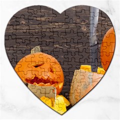 Old Crumpled Pumpkin Jigsaw Puzzle (heart) by rsooll