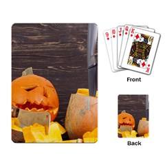 Old Crumpled Pumpkin Playing Cards Single Design by rsooll