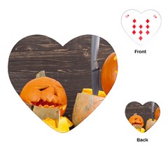 Old Crumpled Pumpkin Playing Cards (heart) by rsooll