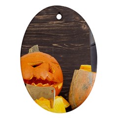 Old Crumpled Pumpkin Oval Ornament (two Sides) by rsooll