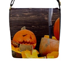 Old Crumpled Pumpkin Flap Closure Messenger Bag (l) by rsooll