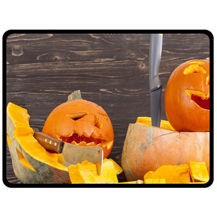 Old crumpled pumpkin Double Sided Fleece Blanket (Large) 