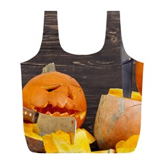 Old Crumpled Pumpkin Full Print Recycle Bag (l) by rsooll