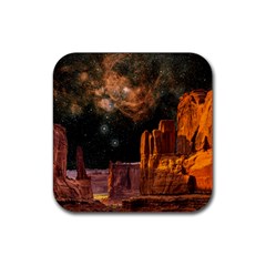 Geology Sand Stone Canyon Rubber Coaster (square) 