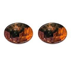 Geology Sand Stone Canyon Cufflinks (oval) by Sudhe