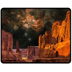 Geology Sand Stone Canyon Double Sided Fleece Blanket (medium)  by Sudhe