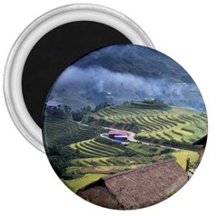 Rock Scenery The H Mong People Home 3  Magnets by Sudhe