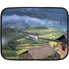 Rock Scenery The H Mong People Home Double Sided Fleece Blanket (mini)  by Sudhe