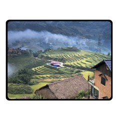 Rock Scenery The H Mong People Home Double Sided Fleece Blanket (small)  by Sudhe