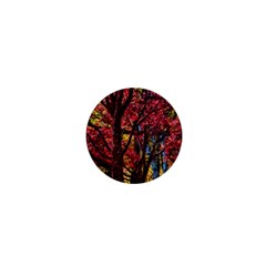 Autumn Colorful Nature Trees 1  Mini Buttons by Sudhe