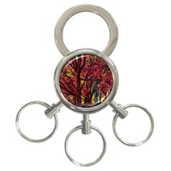 Autumn Colorful Nature Trees 3-ring Key Chains by Sudhe