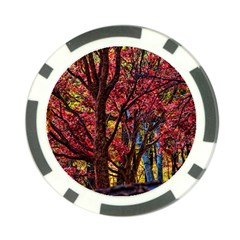 Autumn Colorful Nature Trees Poker Chip Card Guard (10 Pack) by Sudhe