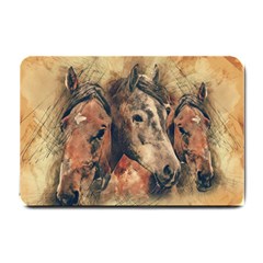 Head Horse Animal Vintage Small Doormat  by Sudhe