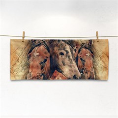 Head Horse Animal Vintage Hand Towel by Sudhe