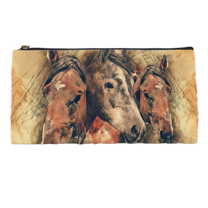 Head Horse Animal Vintage Pencil Cases