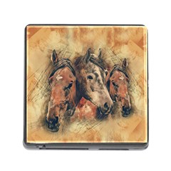 Head Horse Animal Vintage Memory Card Reader (square 5 Slot) by Sudhe