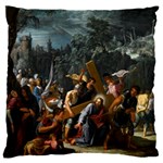 Christ On The Road To Calvary Large Flano Cushion Case (Two Sides) Front