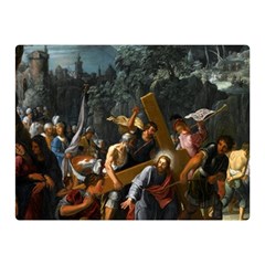 Christ On The Road To Calvary Double Sided Flano Blanket (mini)  by ArtworkByPatrick