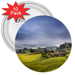 Vietnam Terraces Rice Silk 3  Buttons (10 Pack)  by Sudhe