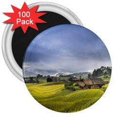 Vietnam Terraces Rice Silk 3  Magnets (100 Pack) by Sudhe