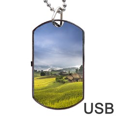 Vietnam Terraces Rice Silk Dog Tag Usb Flash (two Sides) by Sudhe