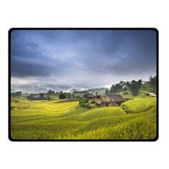 Vietnam Terraces Rice Silk Double Sided Fleece Blanket (small)  by Sudhe