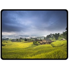 Vietnam Terraces Rice Silk Double Sided Fleece Blanket (large)  by Sudhe