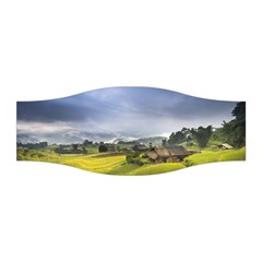 Vietnam Terraces Rice Silk Stretchable Headband by Sudhe