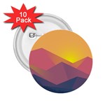 Image Sunset Landscape Graphics 2.25  Buttons (10 pack)  Front