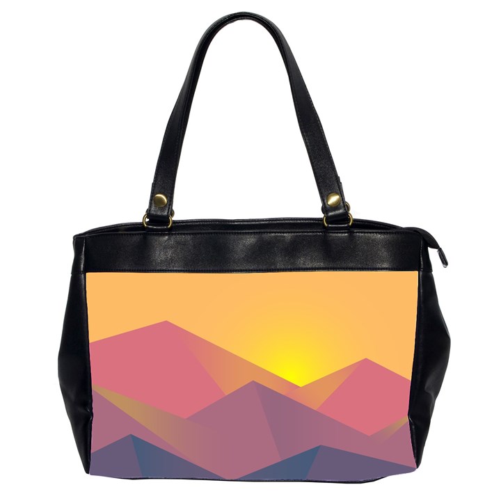 Image Sunset Landscape Graphics Oversize Office Handbag (2 Sides)