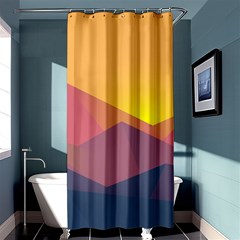 Image Sunset Landscape Graphics Shower Curtain 36  X 72  (stall)  by Sudhe