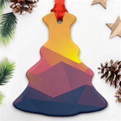 Image Sunset Landscape Graphics Christmas Tree Ornament (two Sides) by Sudhe