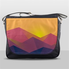 Image Sunset Landscape Graphics Messenger Bag by Sudhe