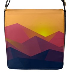 Image Sunset Landscape Graphics Flap Closure Messenger Bag (s) by Sudhe