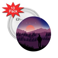 Dusk Sunset Dawn Sky Evening 2 25  Buttons (10 Pack)  by Sudhe