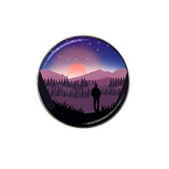 Dusk Sunset Dawn Sky Evening Hat Clip Ball Marker by Sudhe