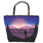 Dusk Sunset Dawn Sky Evening Bucket Bag Front