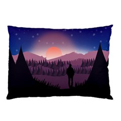 Dusk Sunset Dawn Sky Evening Pillow Case (two Sides) by Sudhe