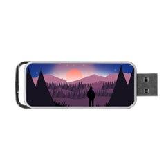 Dusk Sunset Dawn Sky Evening Portable Usb Flash (one Side) by Sudhe