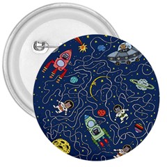 Cat Cosmos Cosmonaut Rocket 3  Buttons by Sudhe